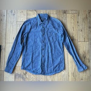 Vince Men’s Double Face Long Sleeve Button Down Shirt Size Medium